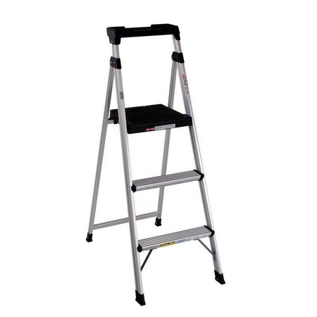 COSCO Lite Solutions 5 ft. H Aluminum Step Ladder Type II 225 lb. capacity 20-552-ABL